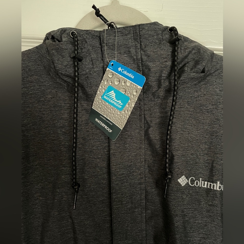 Columbia Men’s Watertight Rain Jacket Black Heather Sz XL NWT - Picture 12 of 14
